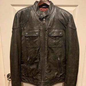 Last Call New Superdry heavy leather jacket NWOT